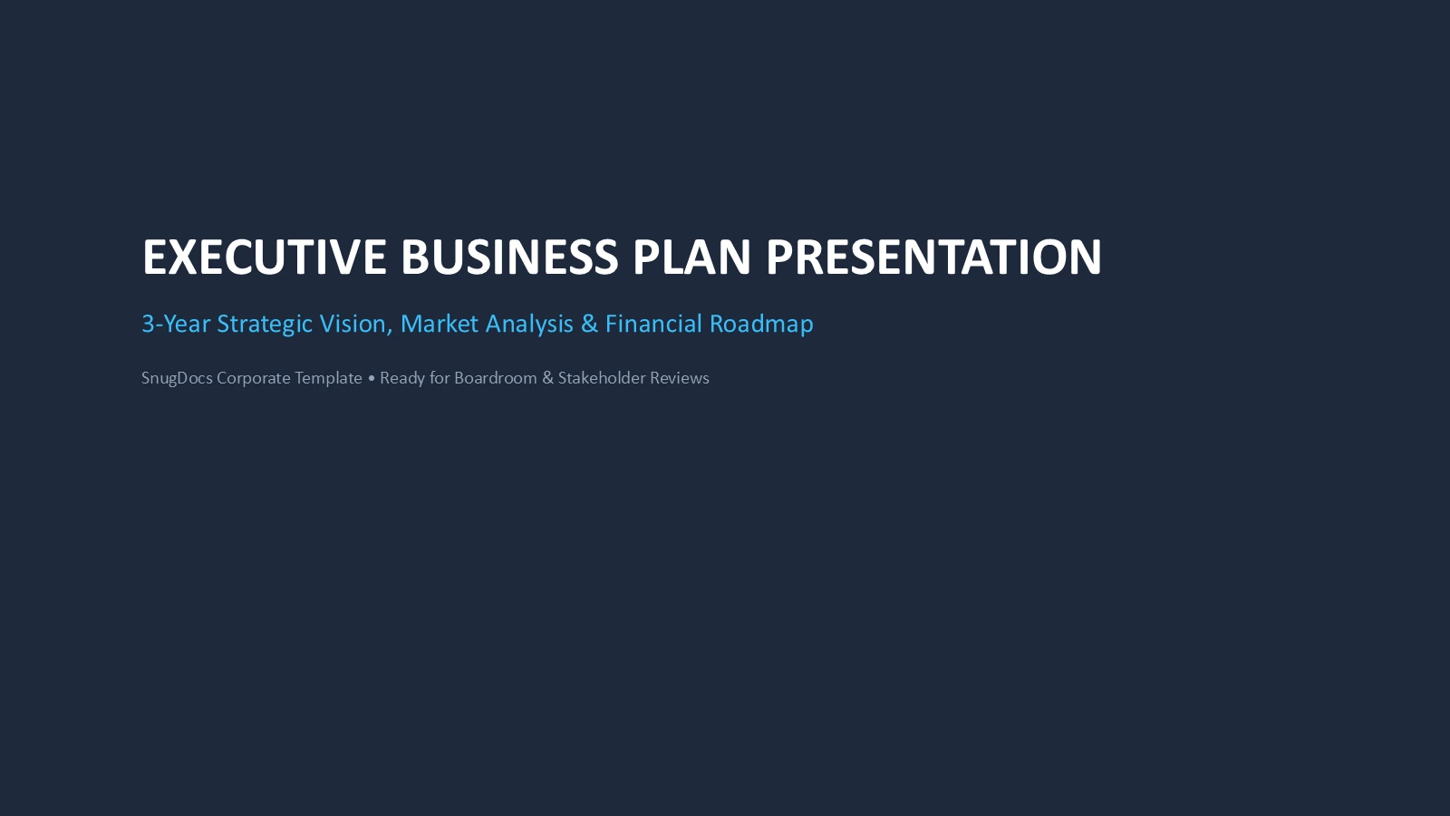 Business Plan Presentation Template PowerPoint Page 1 Preview