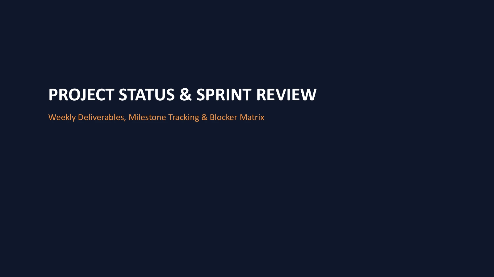 Project Status Report Presentation PowerPoint Page 1 Preview